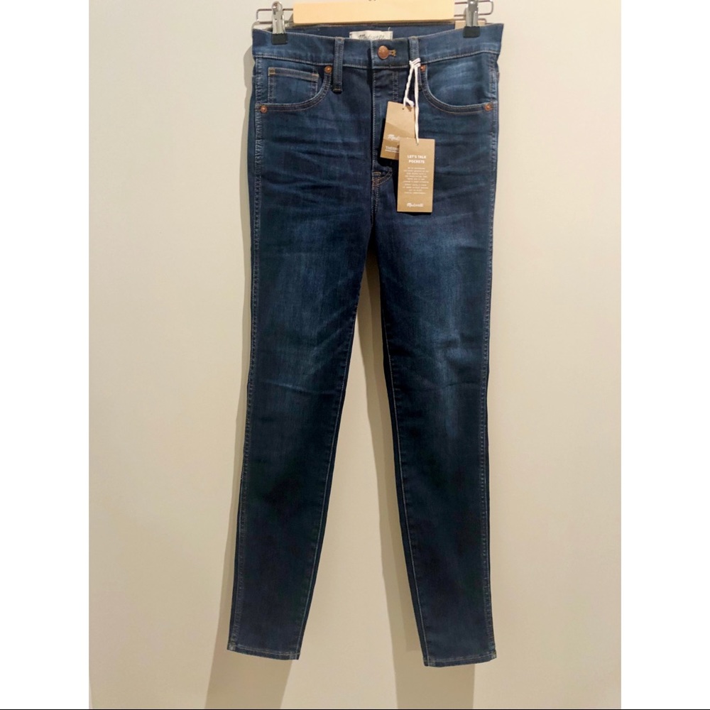 NWT Madewell 10" High Rise Skinny Jeans Dark Wash